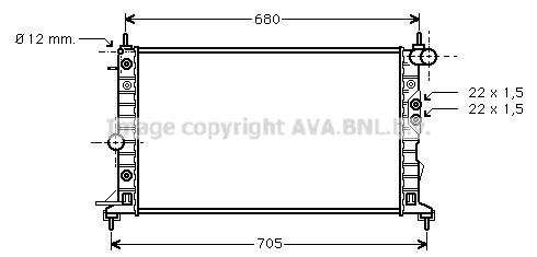 AVA QUALITY COOLING Радиатор, охлаждение двигателя OLA2220